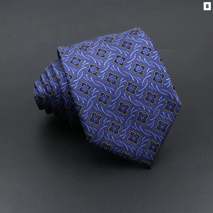 Classic Jacquard Plaid Tie For Business Weddings And Daily Wear