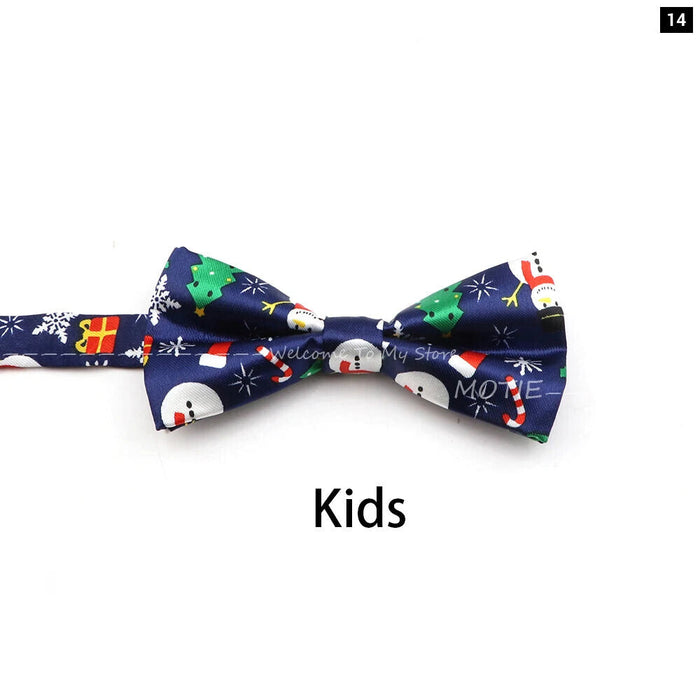 Christmas Bowtie Snowflake Pattern Polyester Parent-Child Wedding Party Accessories