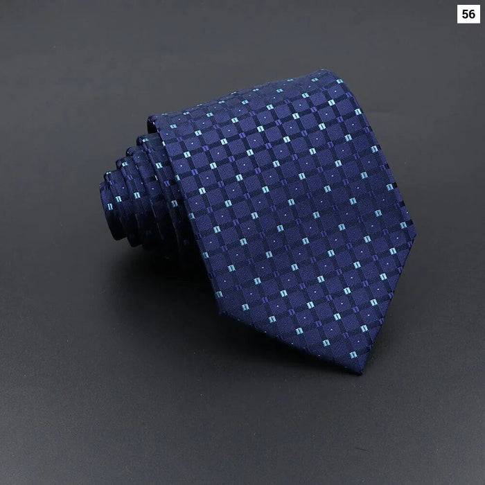 Classic Jacquard Plaid Tie For Business Weddings And Daily Wear