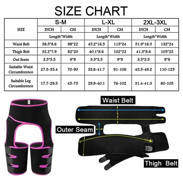 Adjustable Neoprene High Compression Thigh Trimmer Belt For Exercise