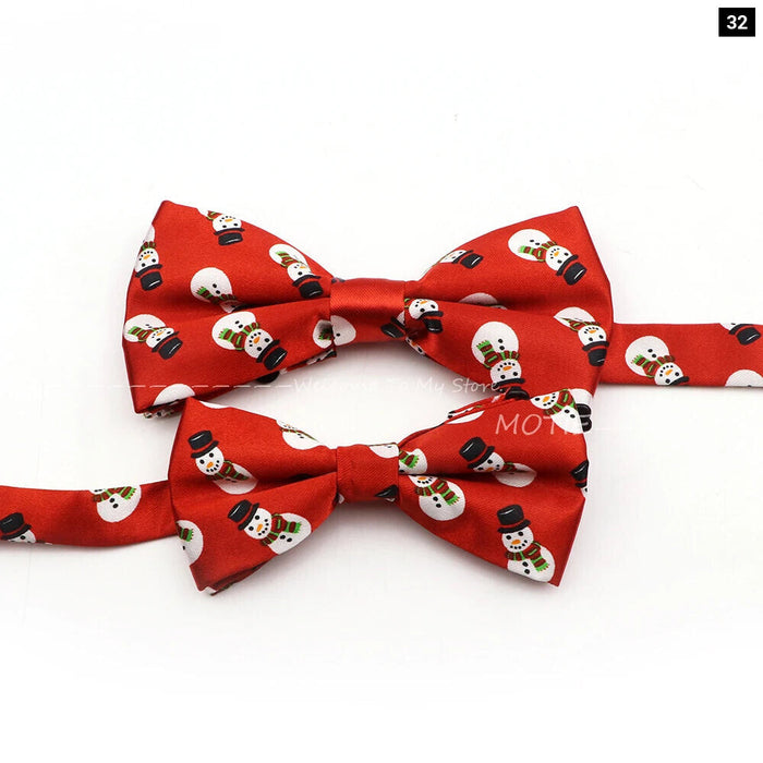 Christmas Bowtie Snowflake Pattern Polyester Parent-Child Wedding Party Accessories