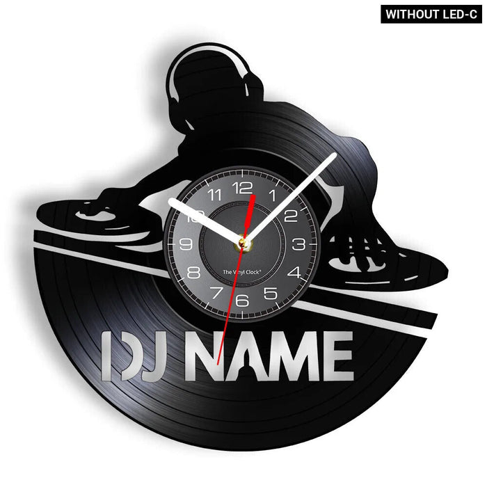 Personalized Dj Vinyl Record Wall Clock