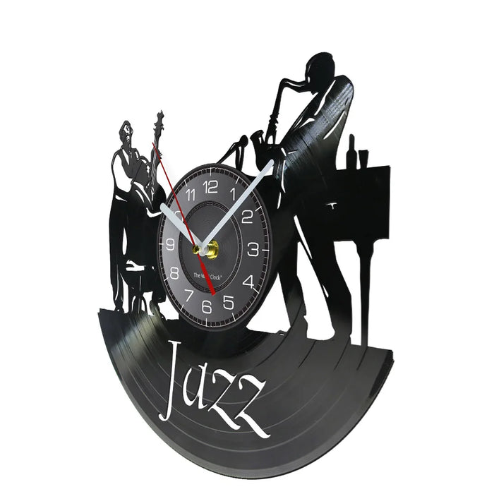 Jazz Band Vinyl Record Wall Clock