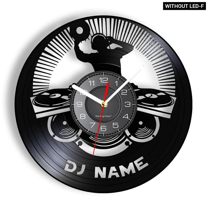 Disco Dance Party Vinyl Record Wall Clock