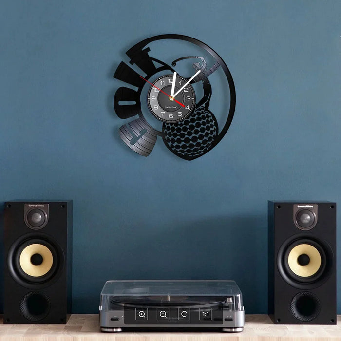 Retro Vinyl Record Golf Wall Clock