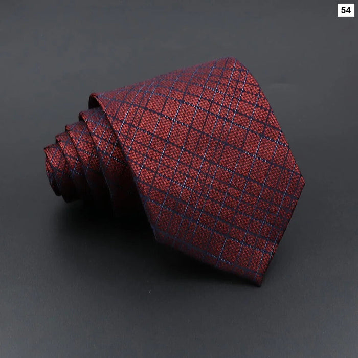 Classic Jacquard Plaid Tie For Business Weddings And Daily Wear