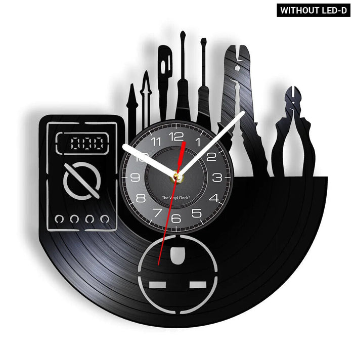Retro Vinyl Record Wall Clock For Car Enthusiasts