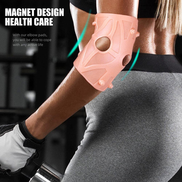 Silicone Gel Magnetotherapy Elbow Compression Brace for Joint Pain Relief Tendonitis