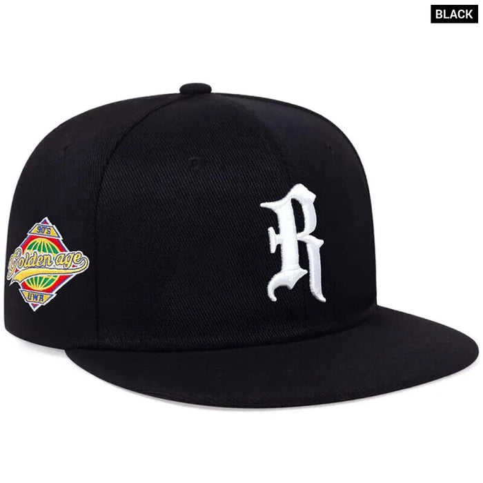 Adjustable Gothic R Embroidery Baseball Cap / Hat