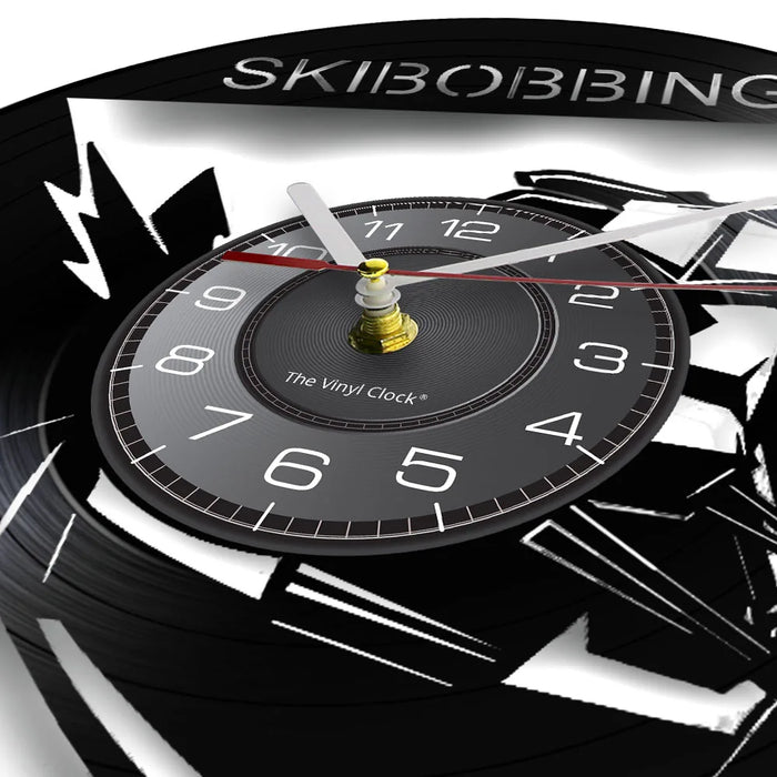 Retro Skibobbing Lp Record Clock