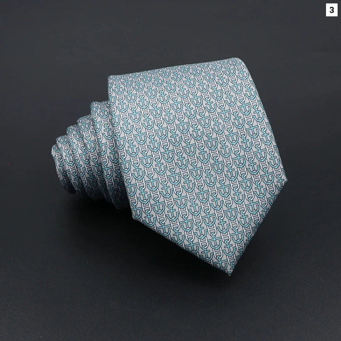 Super Soft Paisley Necktie 7Cm Slim Business Tie For Men