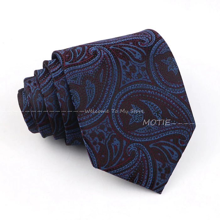 Green Paisley Necktie For Weddings And Daily Wear