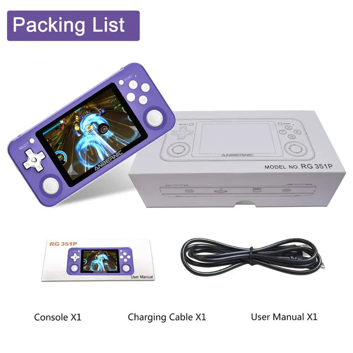 Rg351p Retro Game Console 3.5 Ips Screen 64g Open Source System Rk3326 Portable Handheld 2400 Games