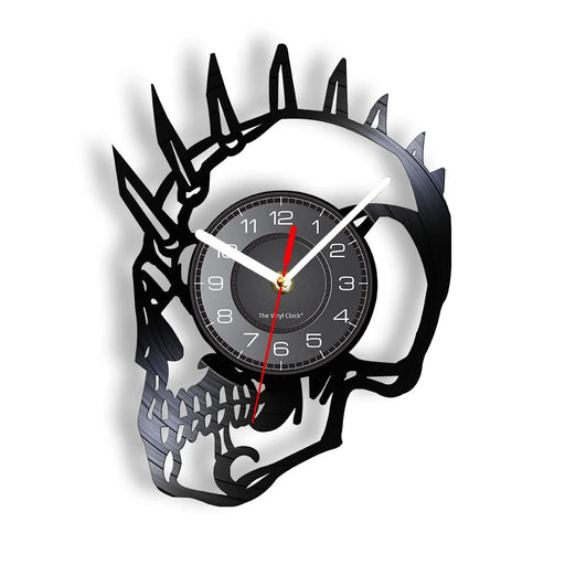 Vintage Punk Skeleton Vinyl Record Clock