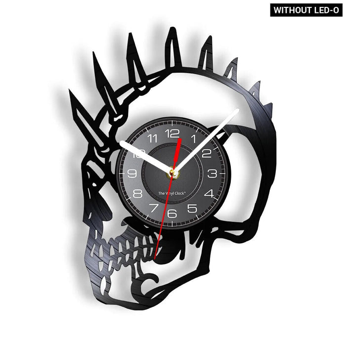 Skull Heads Vinyl Record Wall Clock