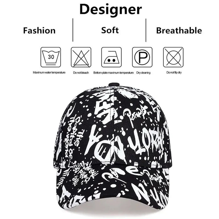 Spring / Autumn Graffiti Print Baseball Cap / Hat