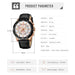 Men’s Pu Band Leather Analog Display Quartz 3atm 30m