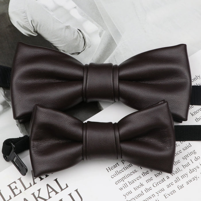 Leather Butterfly Bow Tie Set For Parties Weddings And Business Male And Female 40+ Colours