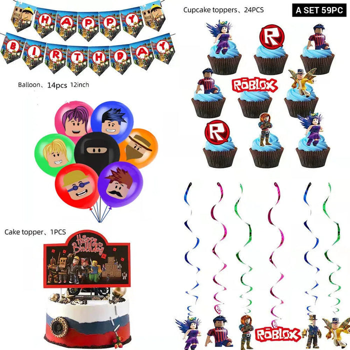 Roblox Party Balloons Tableware Toys