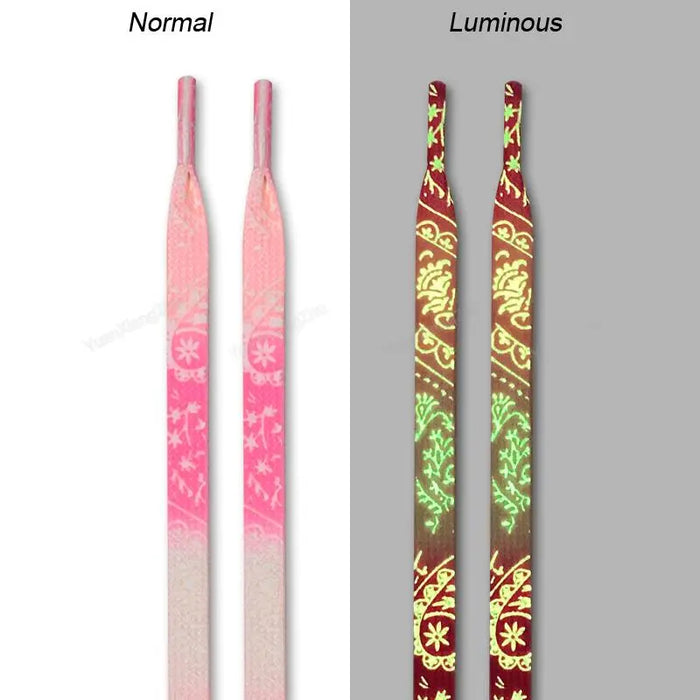 1Pair Luminous Quality Fluorescent Sneakers Flat Night Glow Shoe Laces 120/140/160Cm Length