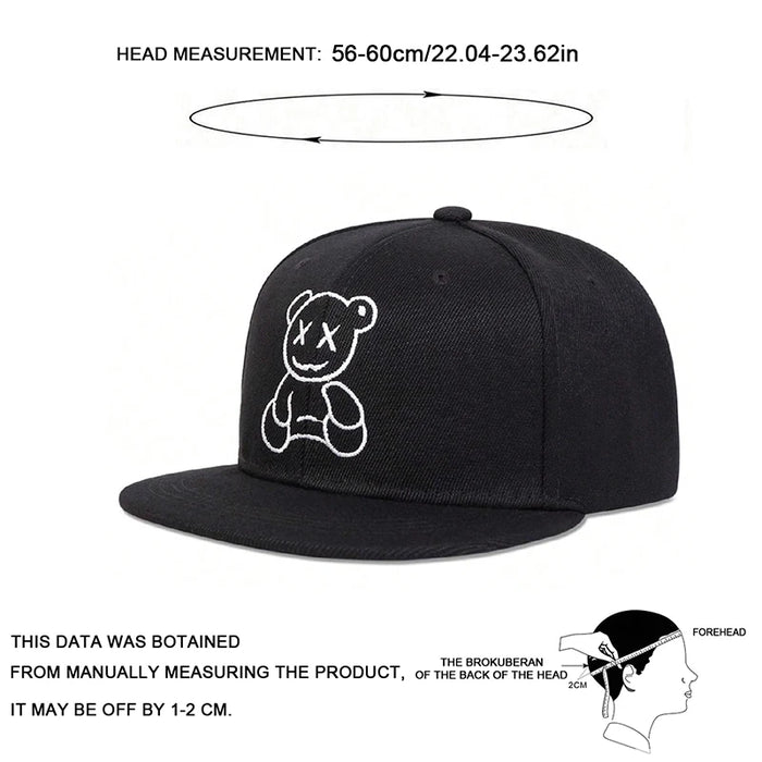 Adjustable Little Bear Embroidered Baseball Cap / Hat