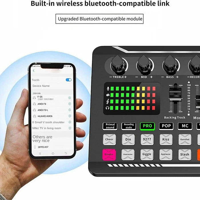 Studio Mic Sound Card Kit For Live Mixing