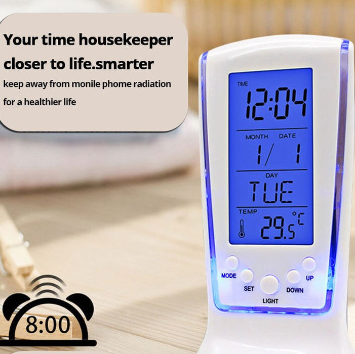 510 Mini Small Alarm Clock Led Luminous Music Alarm Mute Lazy Electronic Clock with Temperature Alarm Clock