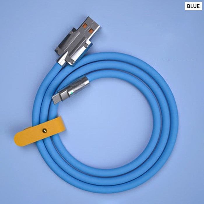 120W 6A Fast Charge TypeC Liquid Silicone Cable Quick Charge USB Cable For Xiaomi Huawei Samsung Pixel USB Bold Data Line