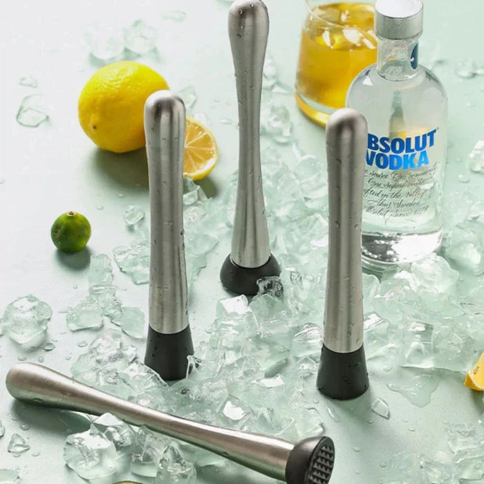 Stainless Steel Cocktail Swizzle Stick With Crushed Ice