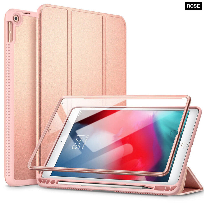 Marble Trifold Case For Ipad Air 3/Pro 10.5 With Screen Protector And Pen Holder