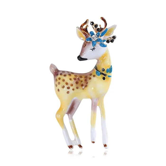 Deer Lapel Pin Enamel Brooch For Women Party Office Accessory