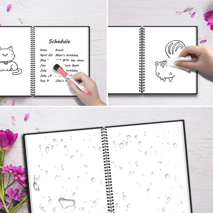 Reusable Whiteboard Notebook Erasable Meeting With Dry