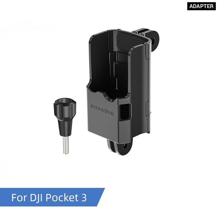 For Dji Osmo Pocket 3 Foldable Adapter Parts Double Ear Expansion Bracket Protective Case Shell