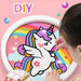 Handmade Round Frame Diamond Painting Kit For Kids