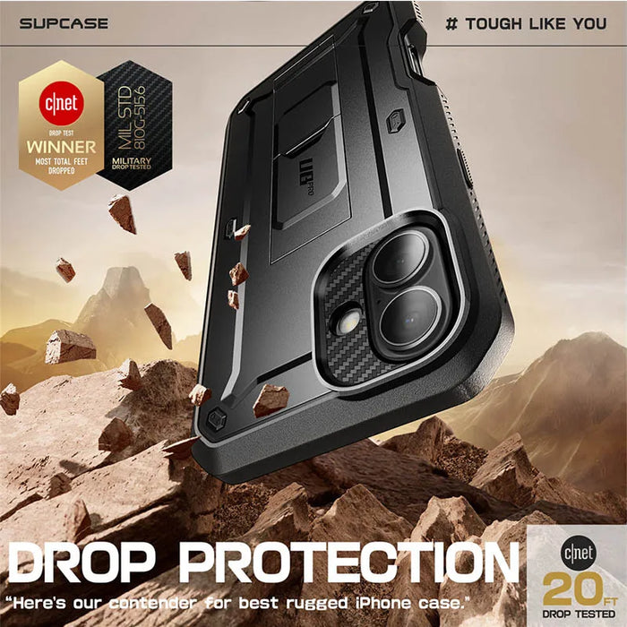 For Iphone 16 6.1" Ub Pro Full-Body Heavy Duty Rugged Phone Case With Built-In Screen Protector