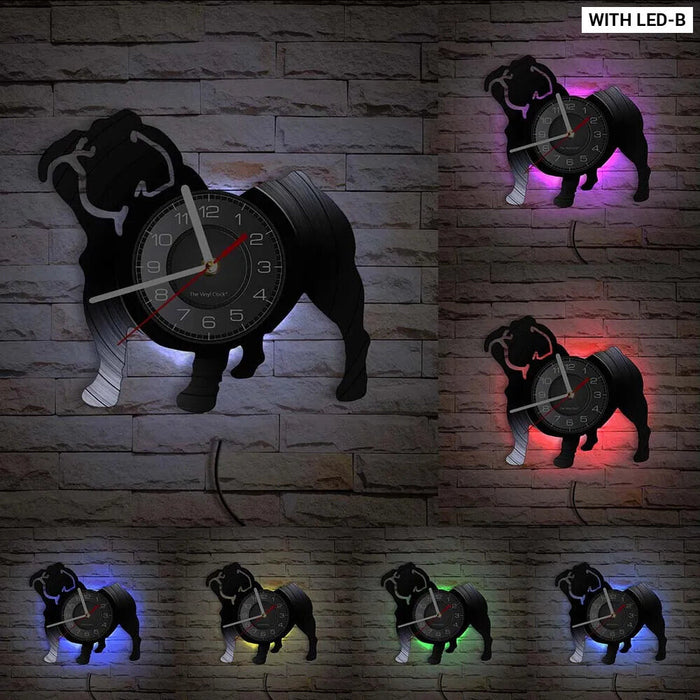 French Bulldog Vinyl Record Wall Clock