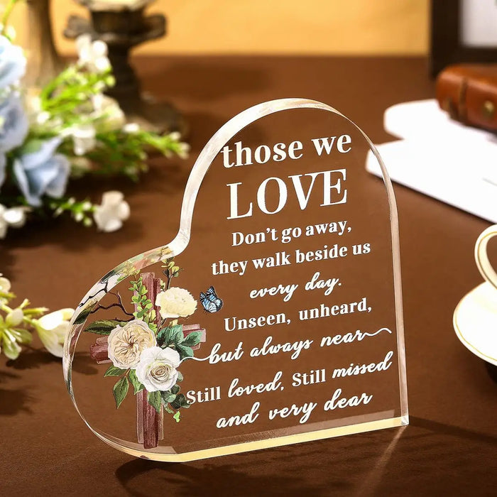 Sympathy Heart Decor For Table Compassion & Bereavement Gifts