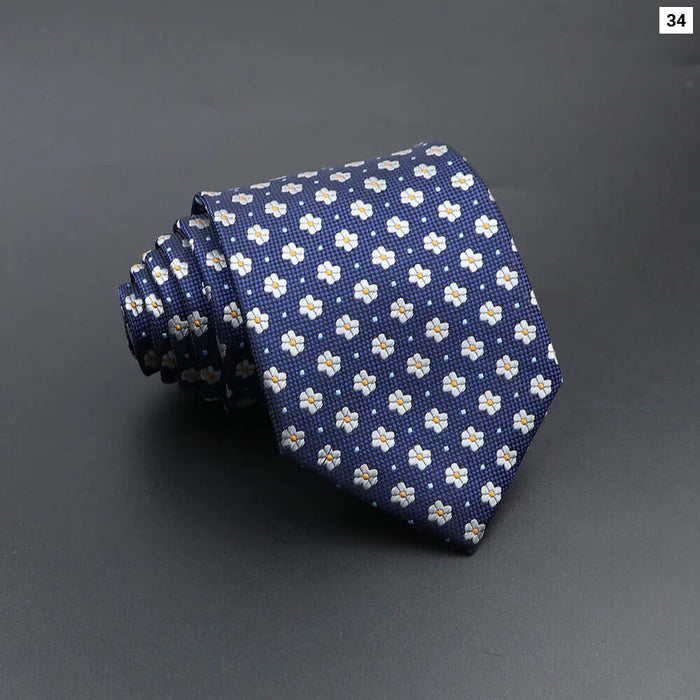 Blue Plaid Striped Tie 8Cm Classic Necktie For Mens Fashion For Daily Wear Weddings And Gifts