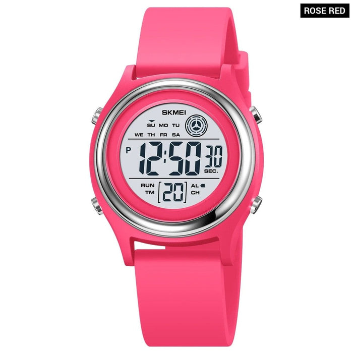 Men's & Women's Silicone Digital Date Calendar Display 5ATM 50M Water Resistant Wristwatch