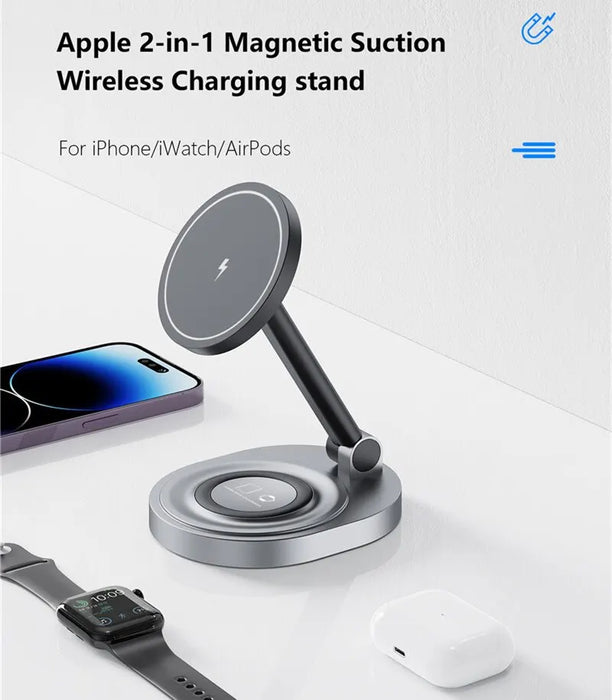 2 In 1 Magnetic Wireless Charger For Iphone And Airpods