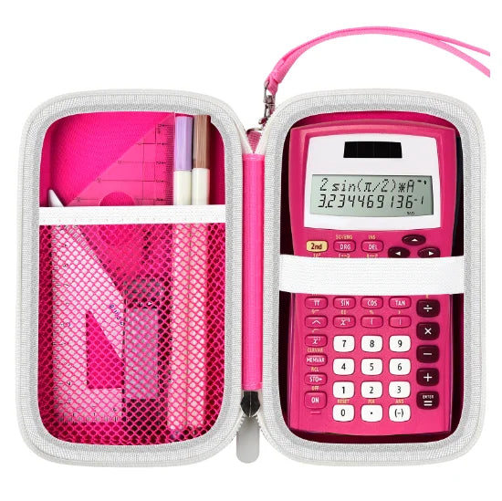 Hard Case For Texas Instruments Ti 30Xiis Scientific Calculator Travel Office Calculators Extra Mesh Pocket