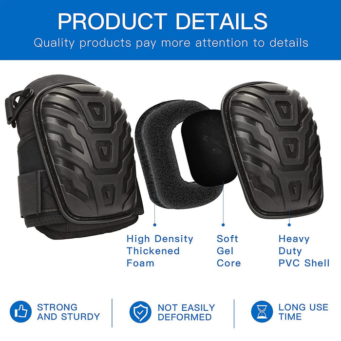 1 Pair Heavy Duty Gel Knee Pads for Work Construction Welding Cleaning