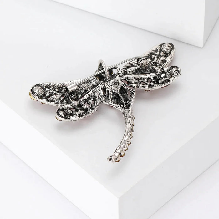 7 Colour Dragonflies Rhinestone Brooch For Women Luxury Accessory