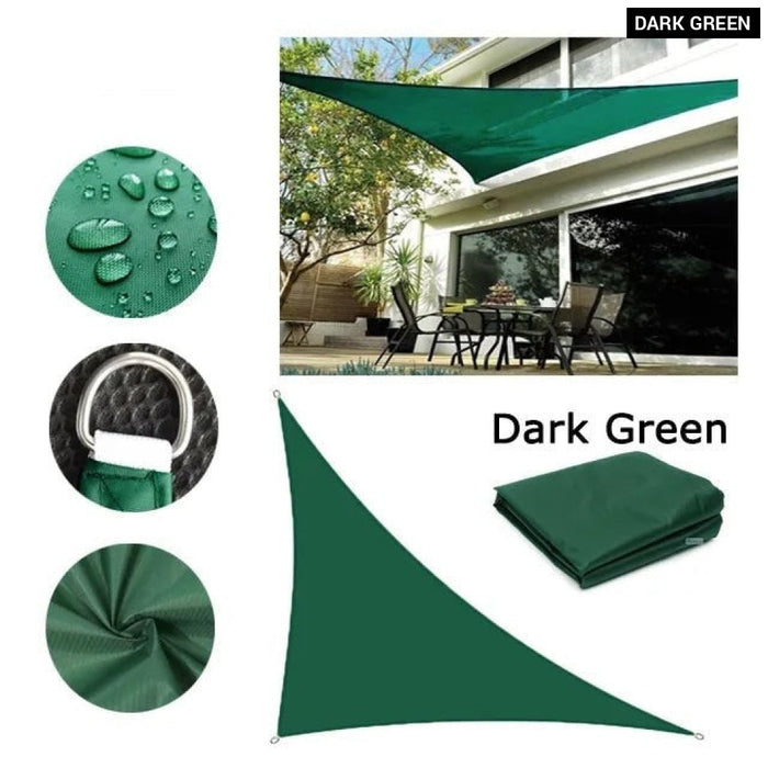 Waterproof Sun Shelter Triangle Sunshade Protection Outdoor Cover Garden Patio Pool Shade Sail Awning 420D