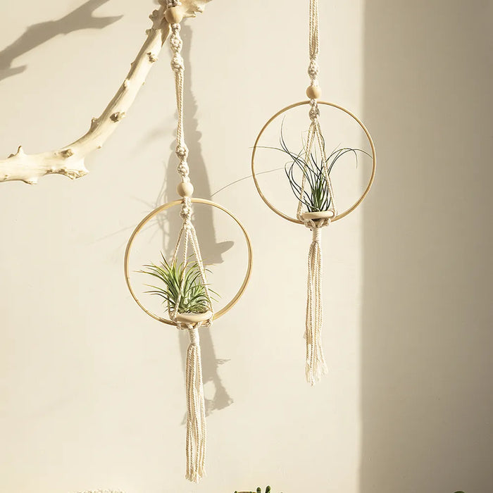 Boho Macrame Hanging Planter For Home Decor