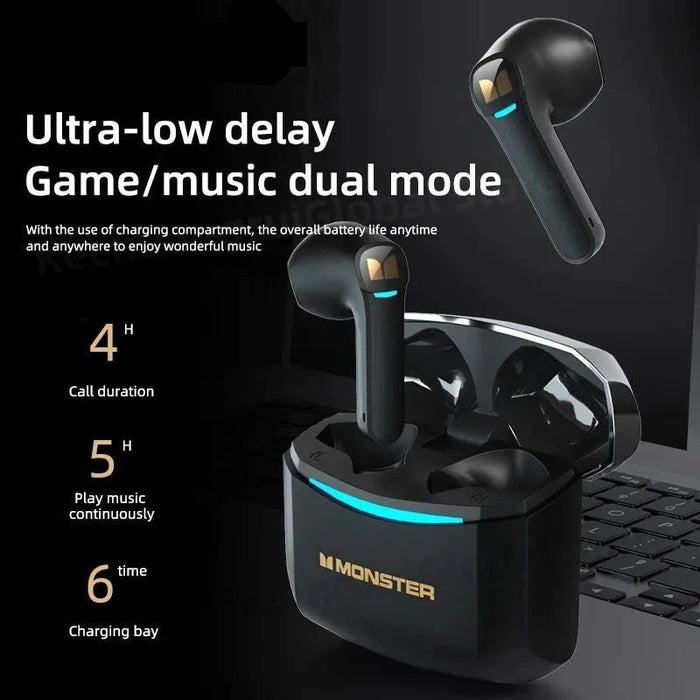 Wireless Bluetooth Gaming Gt06 Tws Noise Reduction Sports Gamer Earphones With Earbuds Mic & 450Mah Standby