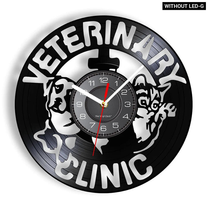 Vet Clinic Vinyl Wall Clock