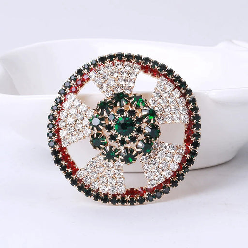 Exotic Style Rhinestone Brooch For Women Lapel Pin Office