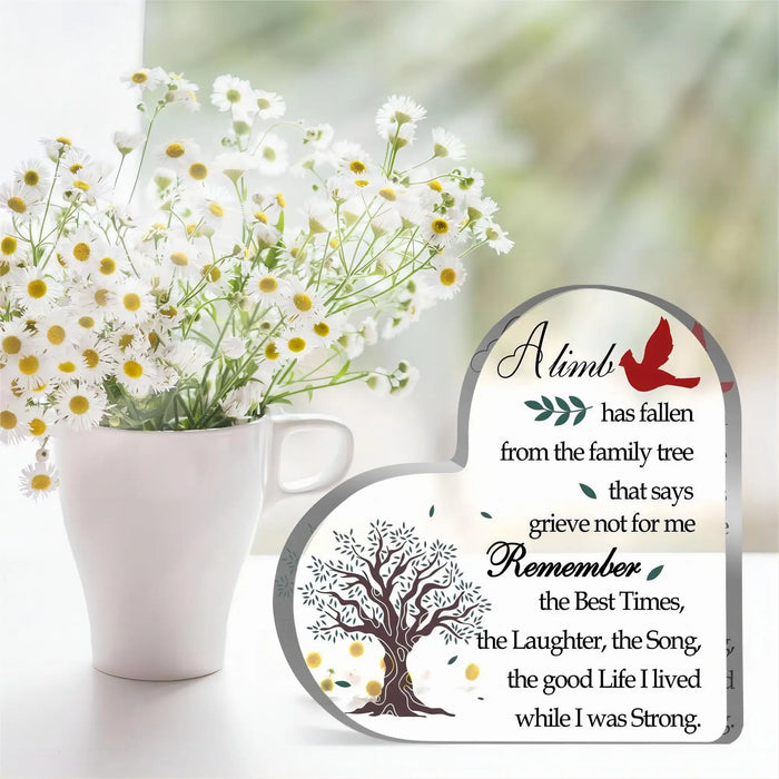 Family Tree Bereavement Sign Acrylic Funeral Gift