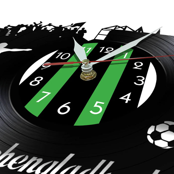 Monchengladbach City Skyline Vinyl Record Clock